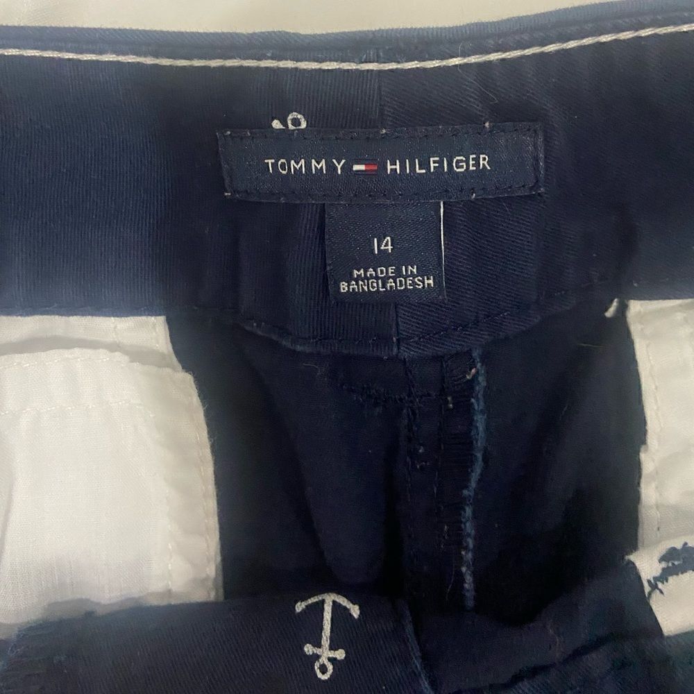 Tommy Hilfiger Men’s blue shorts white anchors embroidered size 14 - Picture 3 of 6